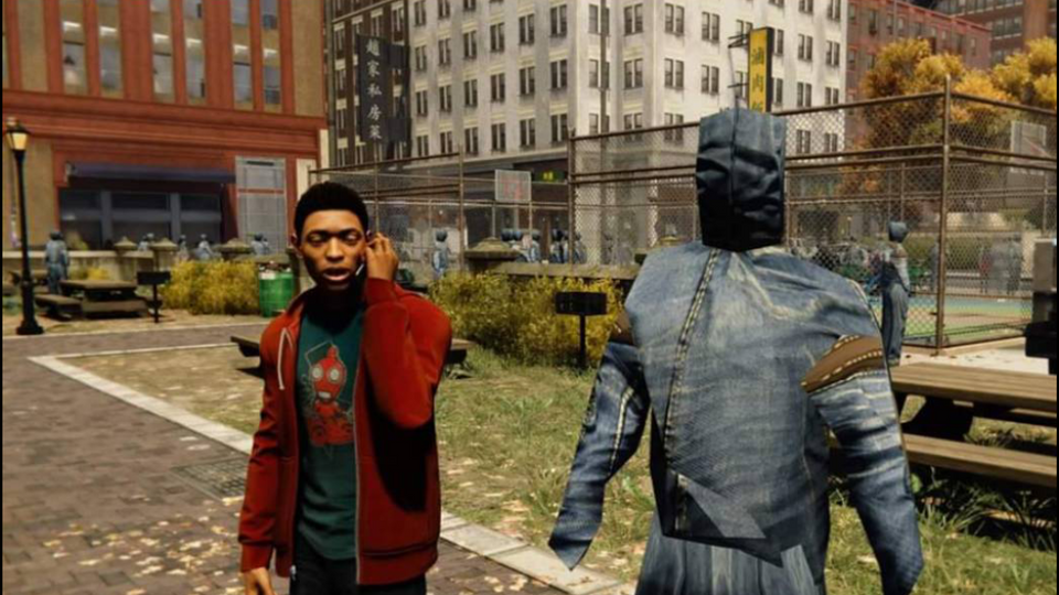 Illustration for article titled Goofy Spider-Man Glitch Turns Everyone Into Walking Piles Of Denim